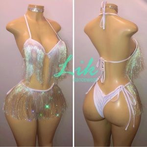 🤍 2 piece rave bikini outfit 🤍